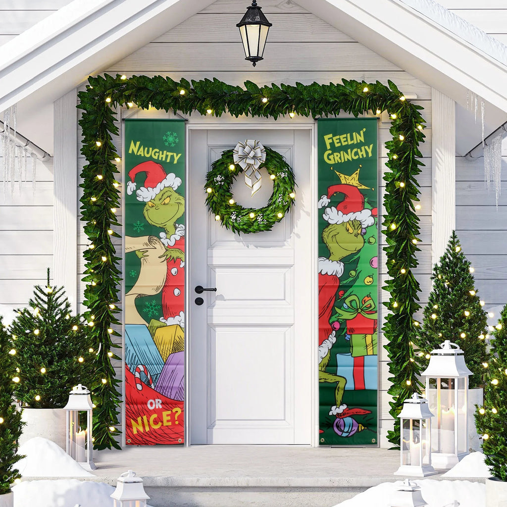 How the Grinch Stole Christmas Door Banner 2 Pack, 70 Inches, Green, Multi-Color by