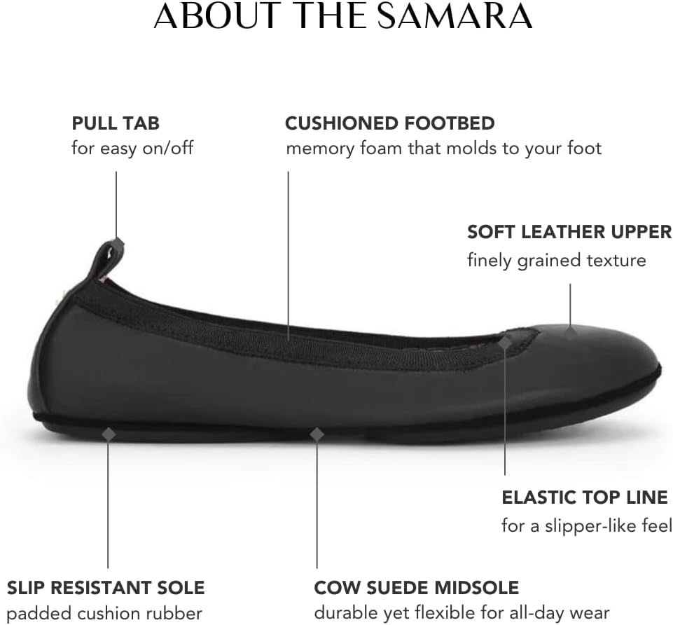 Samara Women'S Leather Metallic Foldable Ballet Flat