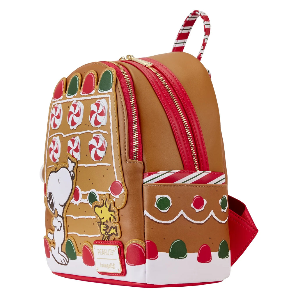 Peanuts  Snoopy Gingerbread Mini Backpack – Festive Holiday Bag for Peanuts Fans(Scented)