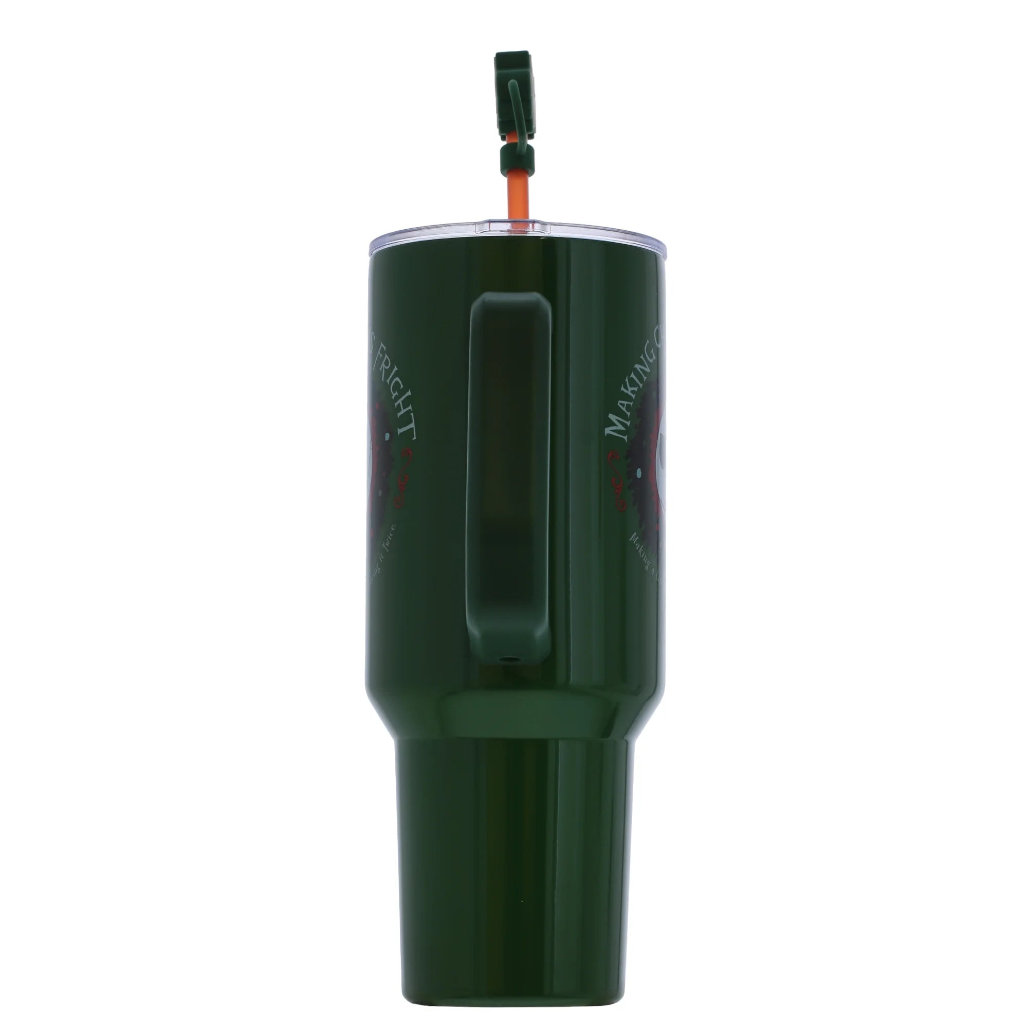 Nightmare before Christmas Holiday Fright Wreath Tumbler with Handle, Straw Cover Cap, Lid and Straw, Stainless Steel, 40 Oz