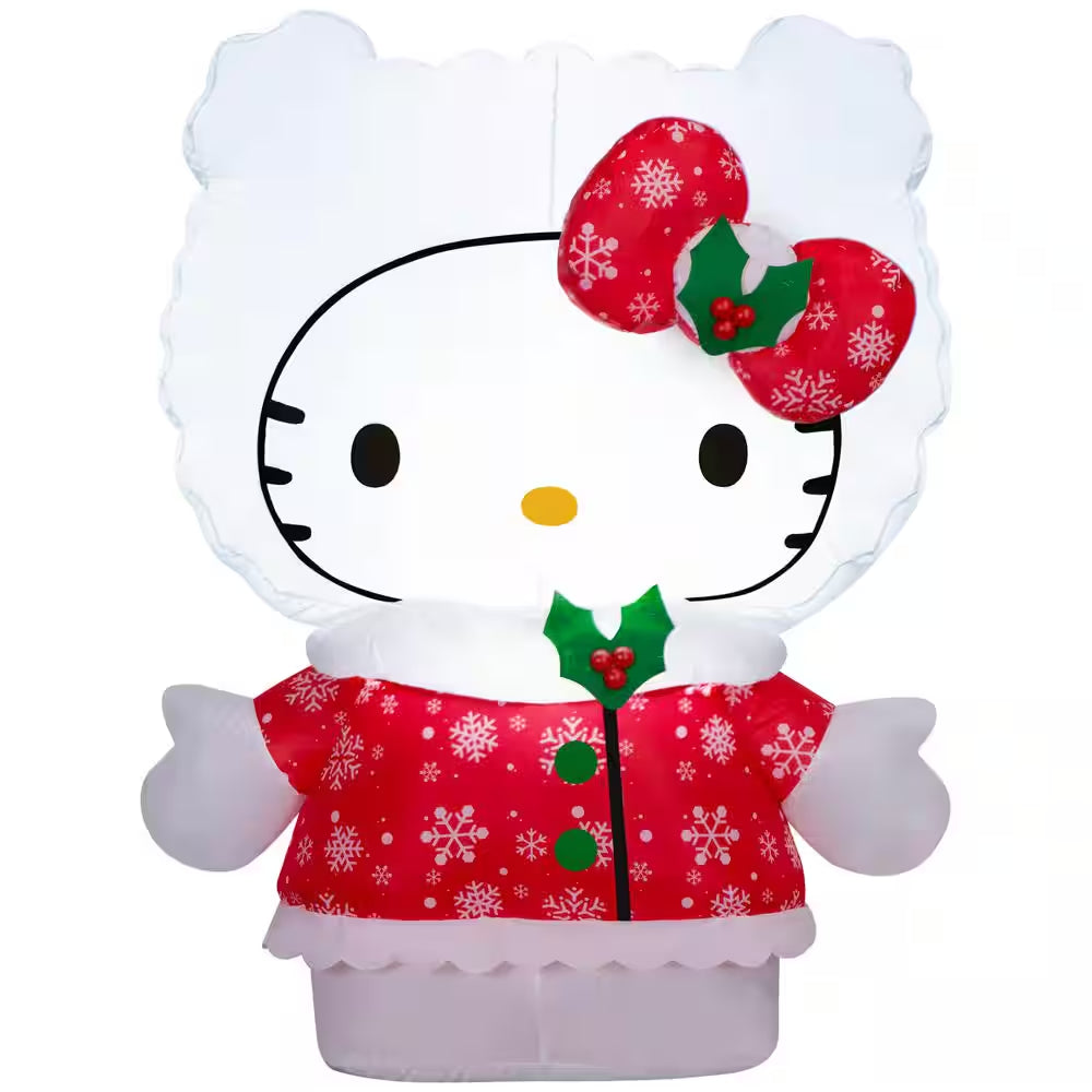 35.83 In. H X 20.87 In. L X 28.74 In. W Christmas Inflatable Airblown- in Red Snowflake Dress-Sm-Sanrio