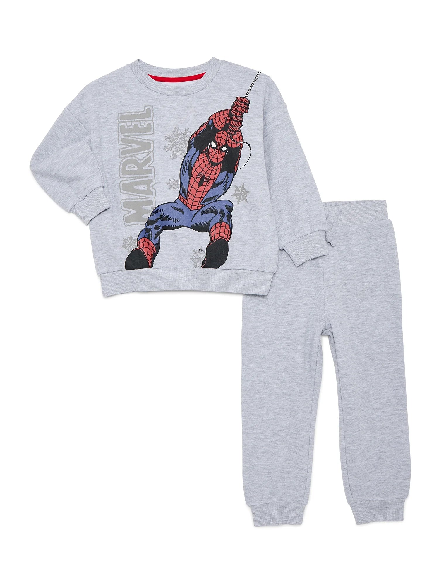 Toddler Long Sleeve Graphic Crewneck with Matching Jogger Pant, 2 Piece Set, Sizes 12M-5T
