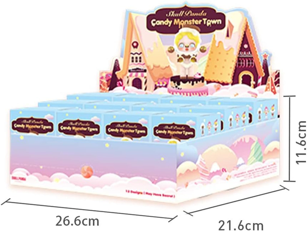 Skullpanda Candy Monster Town Series 3PC Blind Box Action Figure Toy Box Bulk Popular Collectible Random Art Toy Hot Toys Cute Figure Creative Gift, for Christmas Birthday Party Holiday