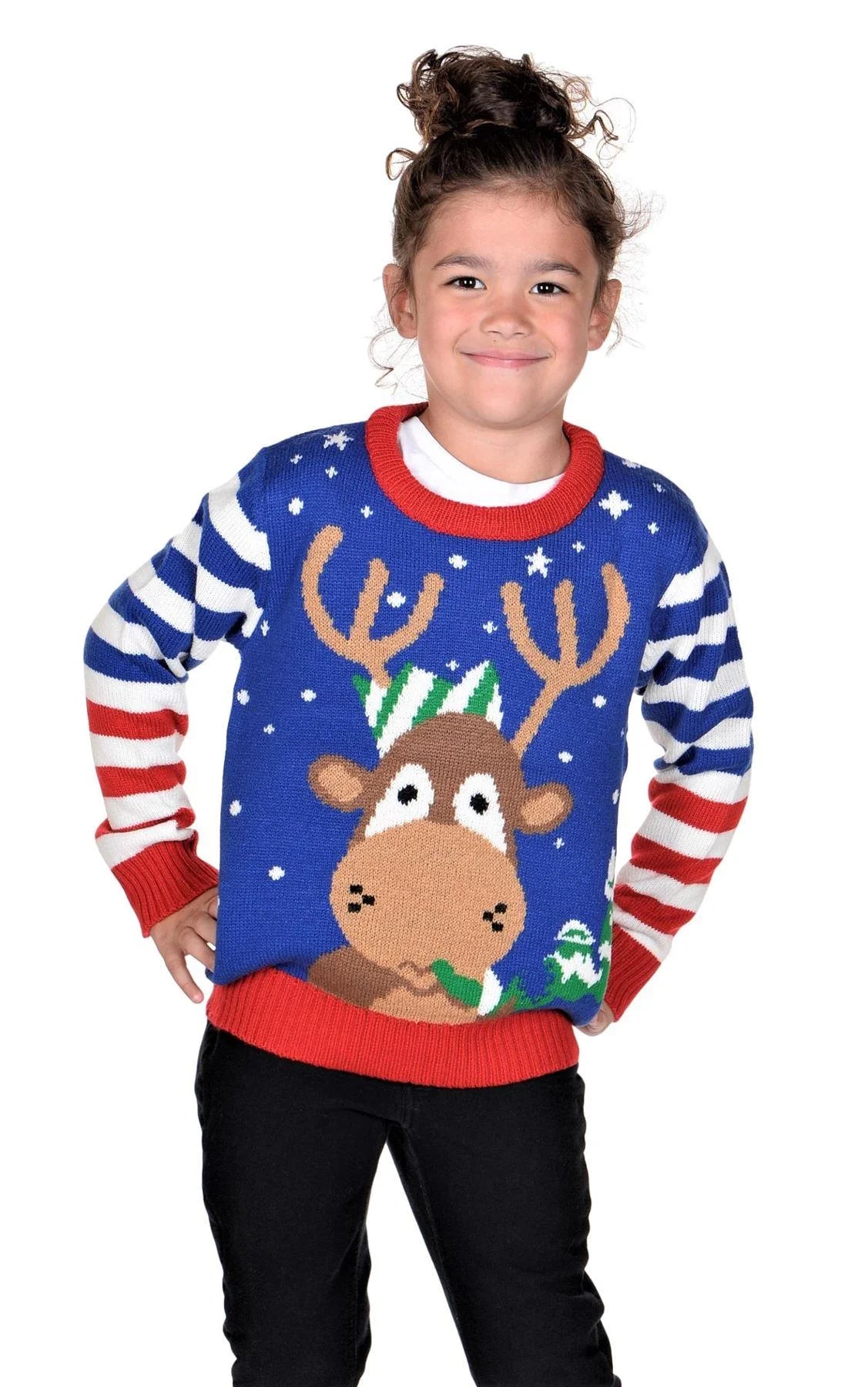 Kids Christmas Sweater, Children'S Acrylic Holiday Pullover for Boys & Girls, 9-10 Years
