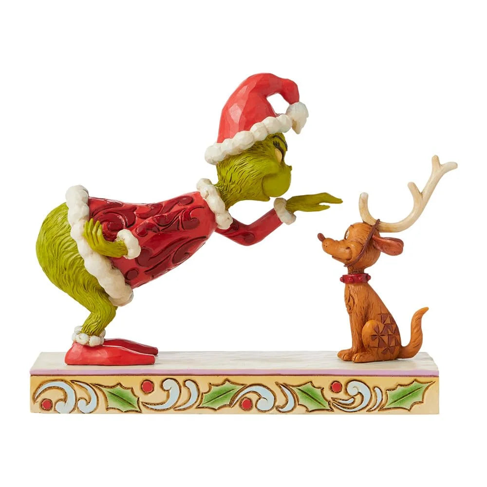 Grinch by Jim Shore Grinch Petting Max Figurine