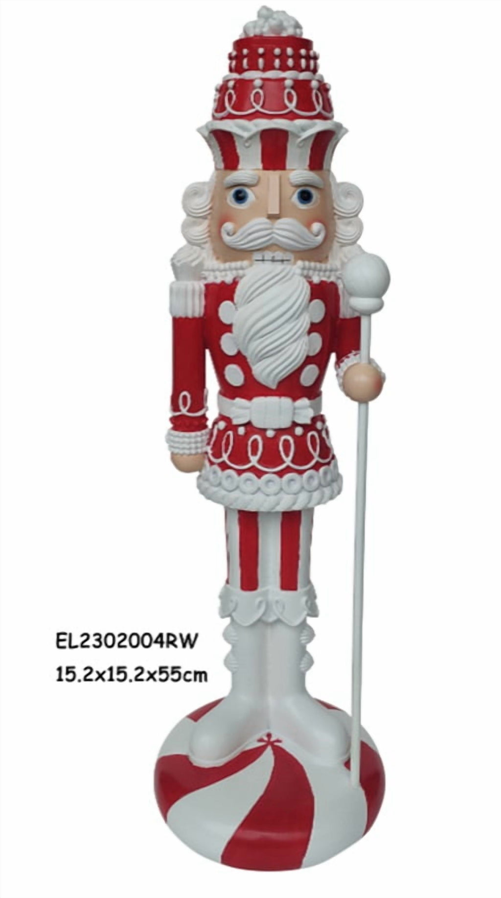 Christmas Candy Nutcracker King - 21.75" - Red