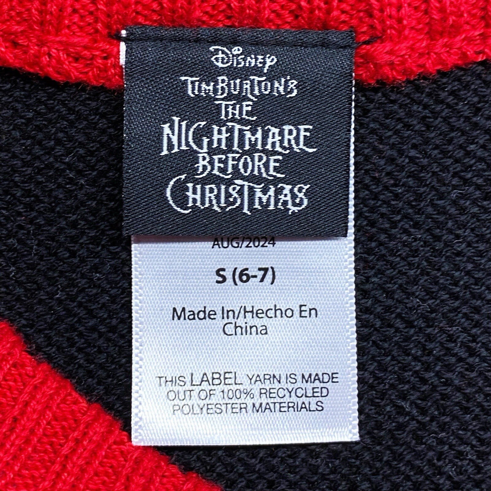 The Nightmare before Christmas Sweater Kids S 6-7 Ugly Sweater Jack Skellington