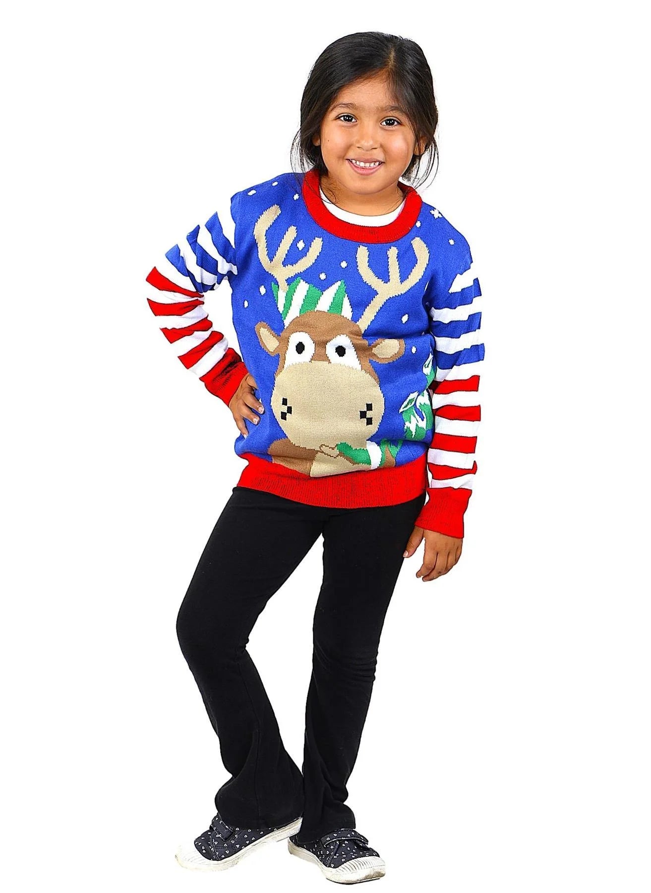Kids Christmas Sweater, Children'S Acrylic Holiday Pullover for Boys & Girls, 9-10 Years