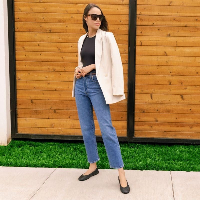 Samara Women'S Leather Metallic Foldable Ballet Flat