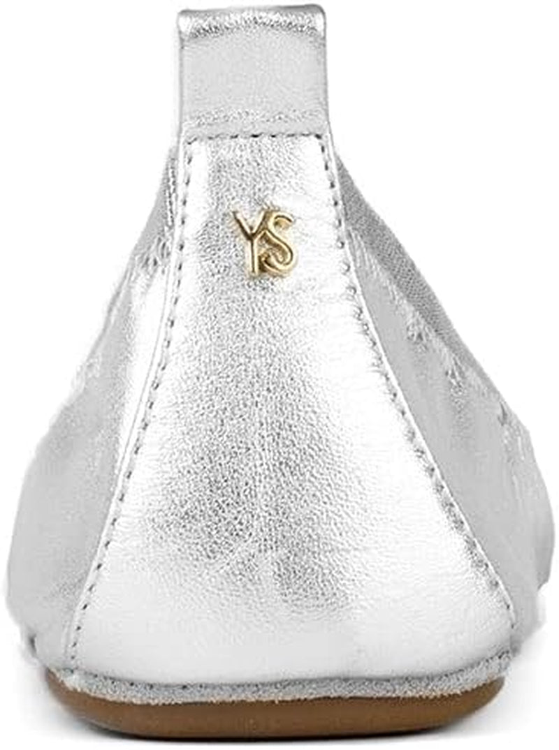 Samara Women'S Leather Metallic Foldable Ballet Flat