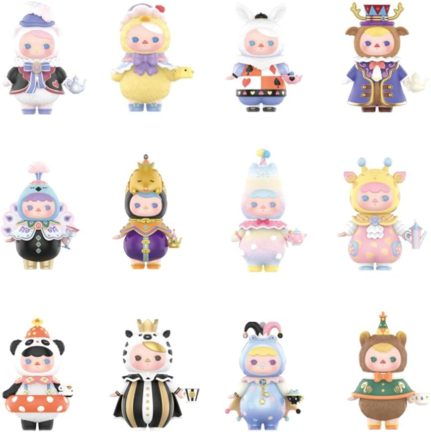 PUCKY Animal Tea Party Blind Box Figures, Random Design Toys for Modern Home Decor, Collectible Toy Set for Desk Accessories, 3PC