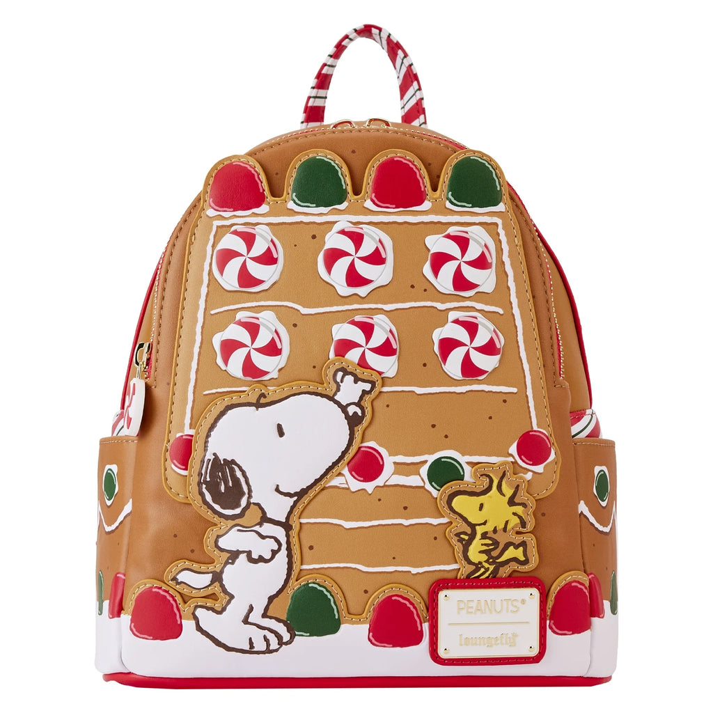 Peanuts  Snoopy Gingerbread Mini Backpack – Festive Holiday Bag for Peanuts Fans(Scented)