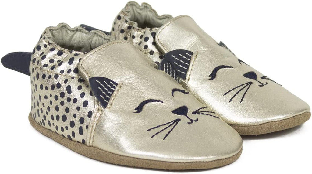 Baby Girls Soft Soles, Celine Gold Leather, 12-18 Months