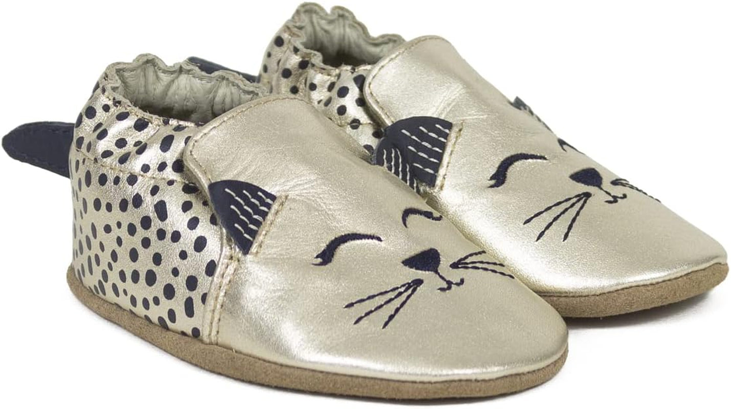 Baby Girls Soft Soles, Celine Gold Leather, 12-18 Months