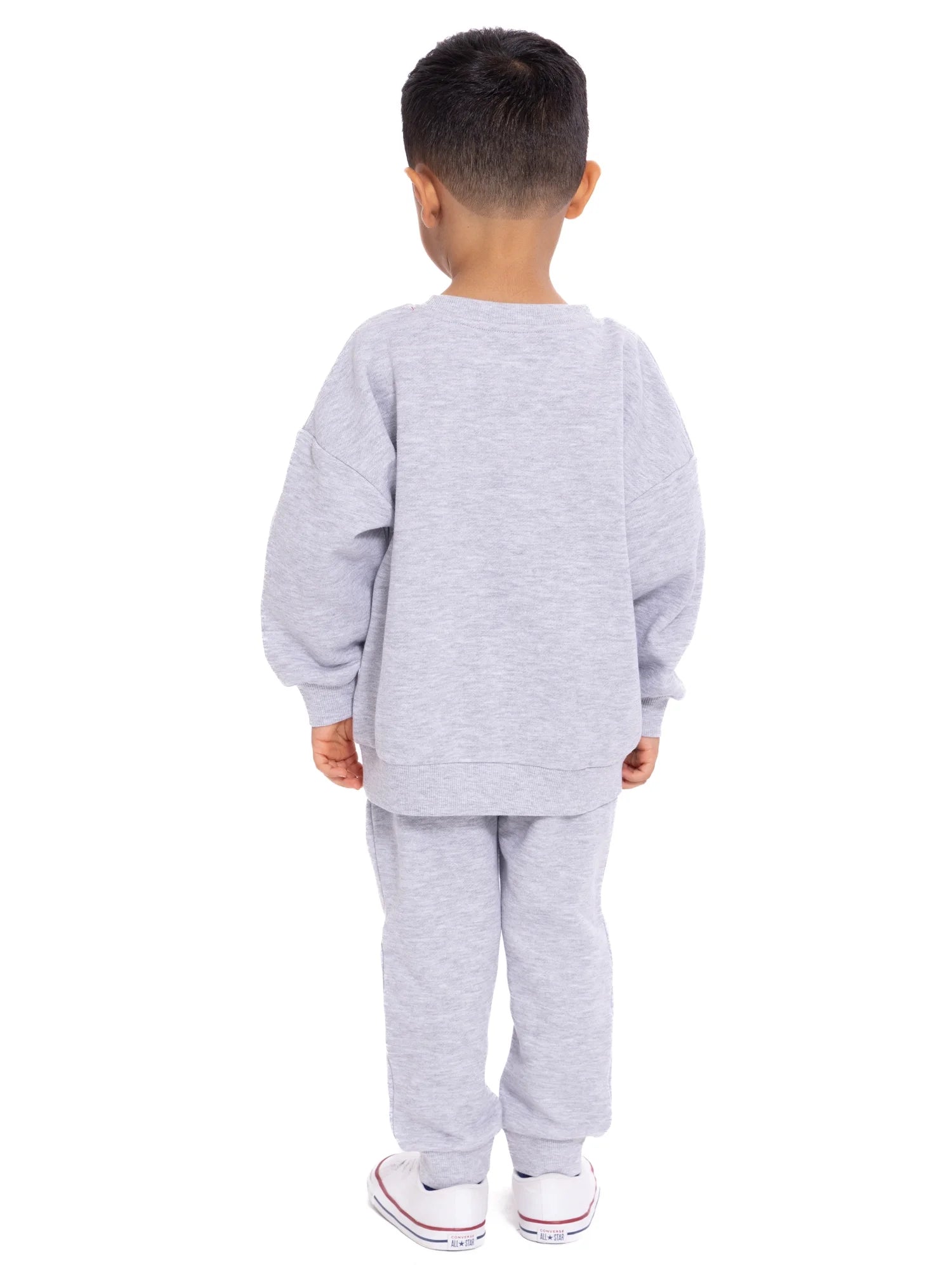Toddler Long Sleeve Graphic Crewneck with Matching Jogger Pant, 2 Piece Set, Sizes 12M-5T
