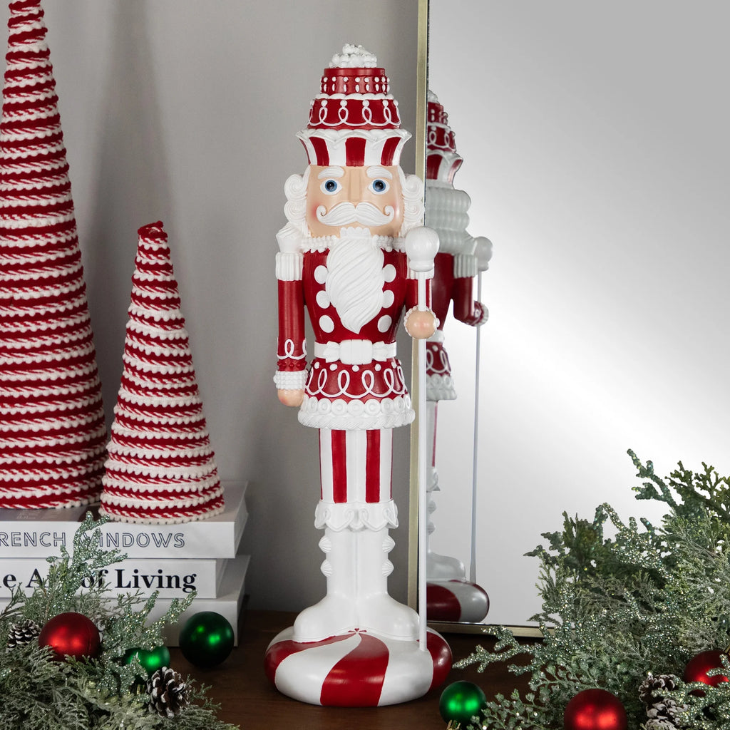 Christmas Candy Nutcracker King - 21.75" - Red