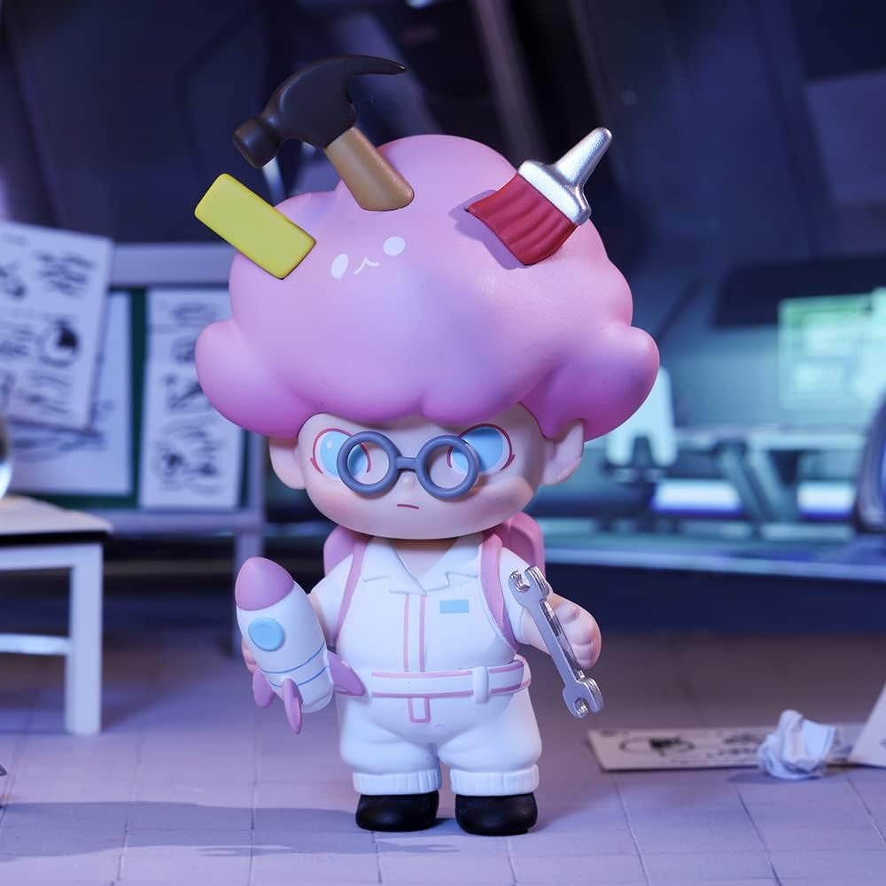 DIMOO Space Travel Series 3PC Blind Box Action Figure Toy Box Bulk Popular Collectible Random Art Toy Hot Toys Cute Figure Creative Gift, for Christmas Birthday Party Holiday