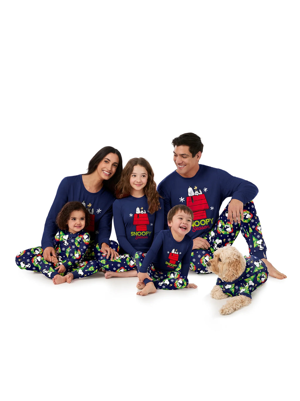 Snoopy Unisex Infant Matching Family Pajamas Top and Pants Set, 2-Piece, Sizes 6M-18M