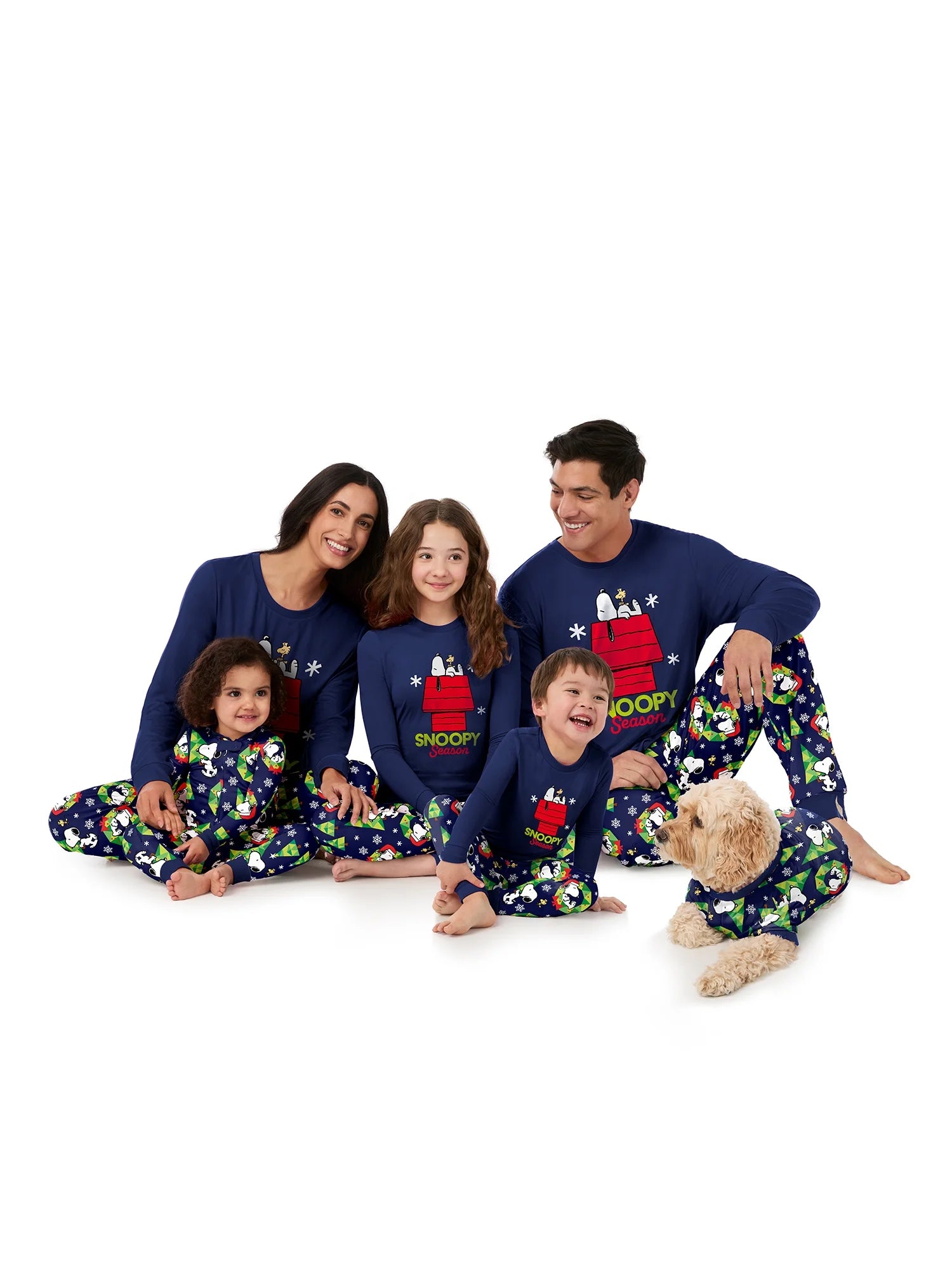 Snoopy Unisex Infant Matching Family Pajamas Top and Pants Set, 2-Piece, Sizes 6M-18M