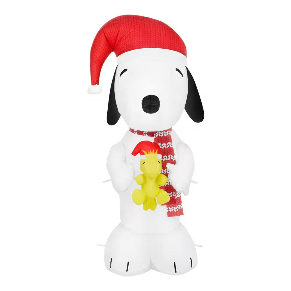3.5 Ft. H X 1.41 Ft. W LED Airblown Holiday Lights Snoopy with Woodstock Christmas Inflatable