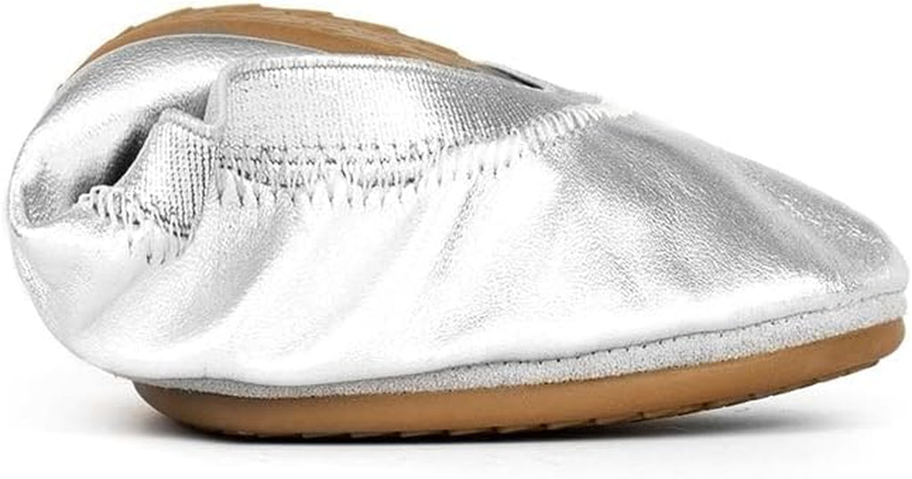 Samara Women'S Leather Metallic Foldable Ballet Flat