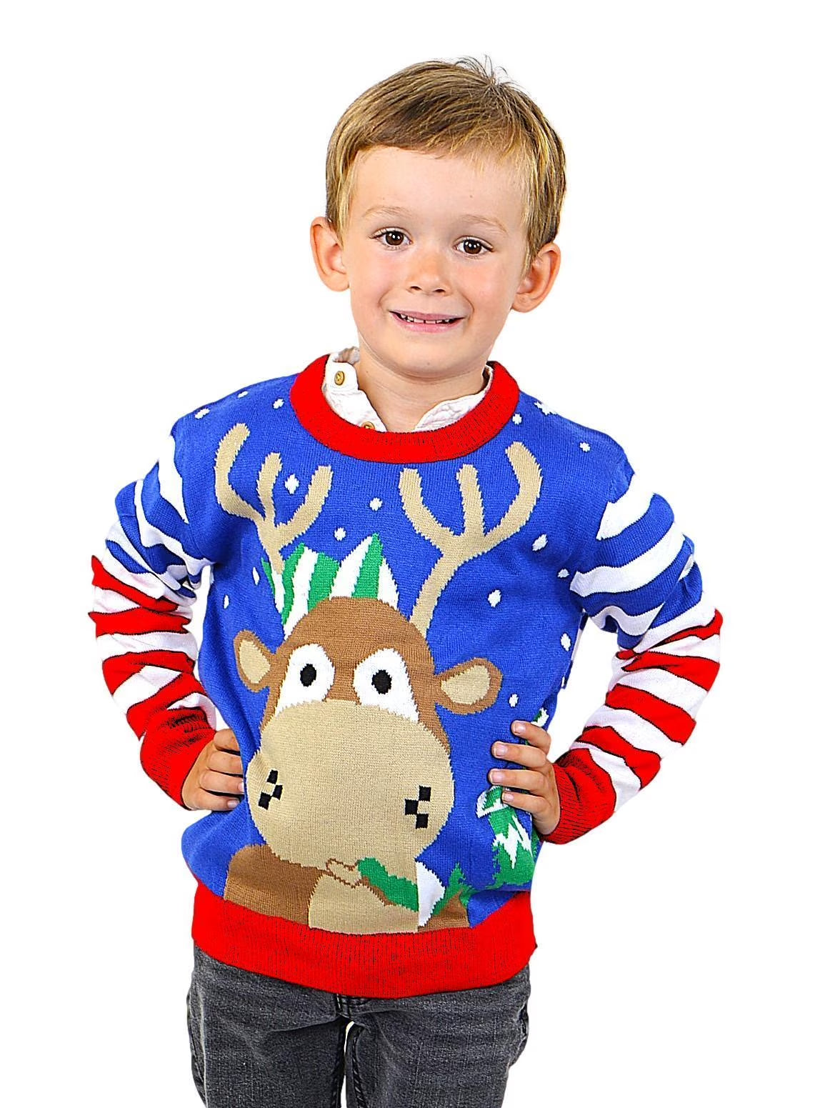 Kids Christmas Sweater, Children'S Acrylic Holiday Pullover for Boys & Girls, 9-10 Years