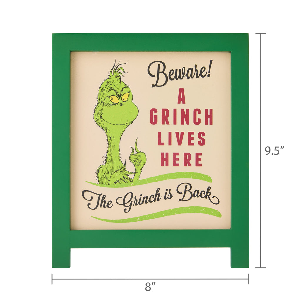 Grinch Tabletop Double Sided Bistro Sign, MDF, by