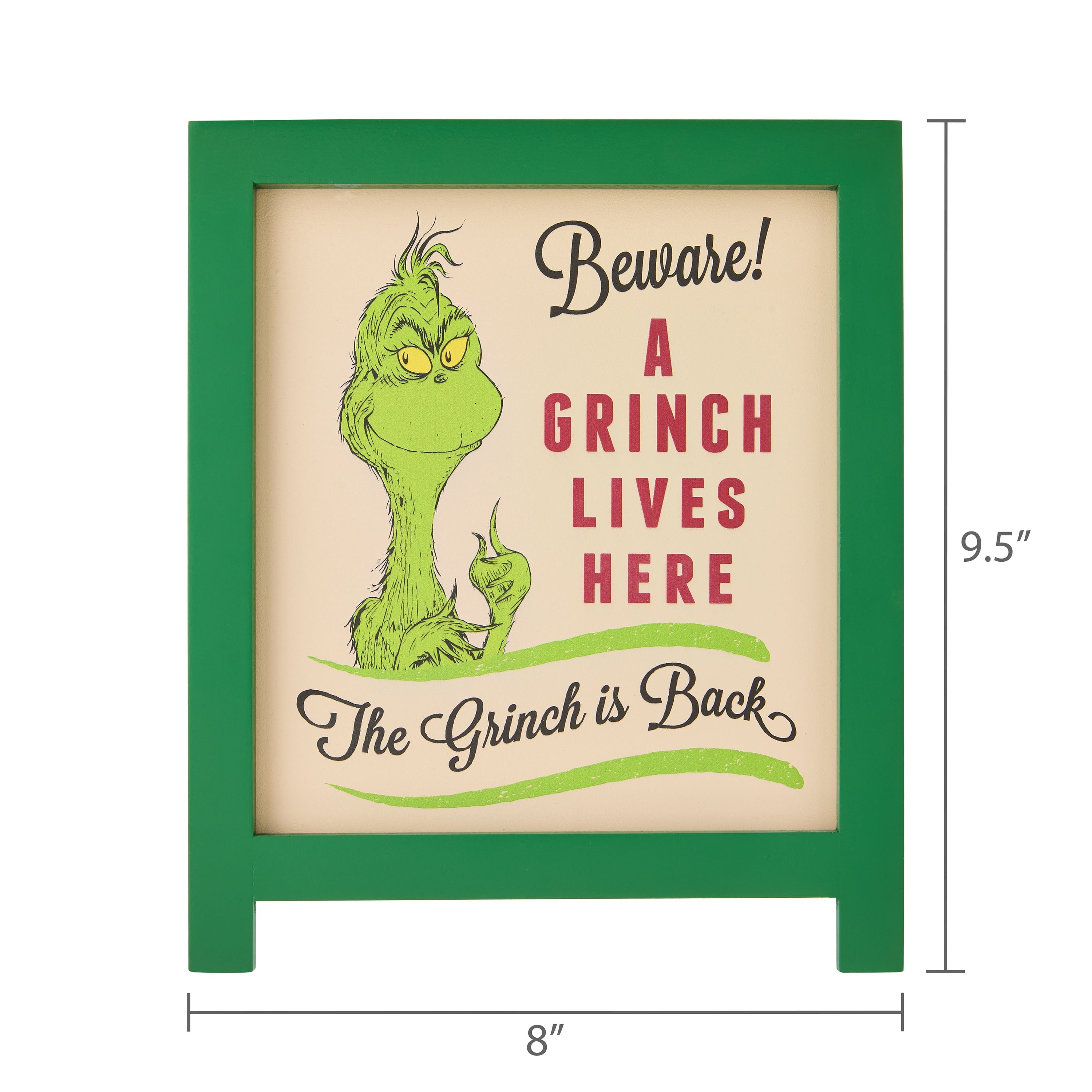 Grinch Tabletop Double Sided Bistro Sign, MDF, by