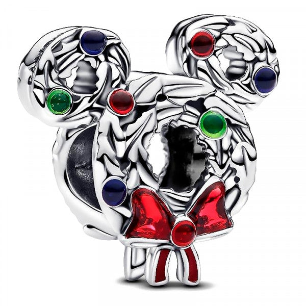 PANDORA CHARMS DISNEY COLLECTION Mod. MICKEY MOUSE CHRISTMAS WREATH-0