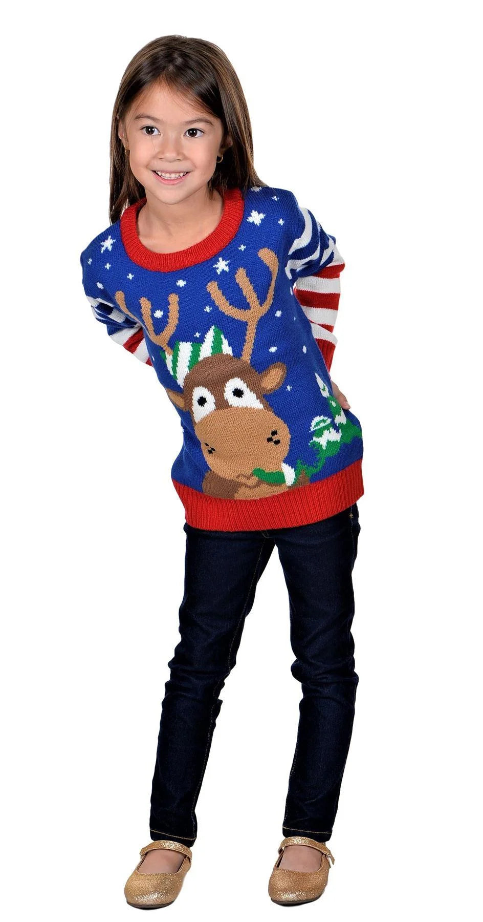 Kids Christmas Sweater, Children'S Acrylic Holiday Pullover for Boys & Girls, 9-10 Years