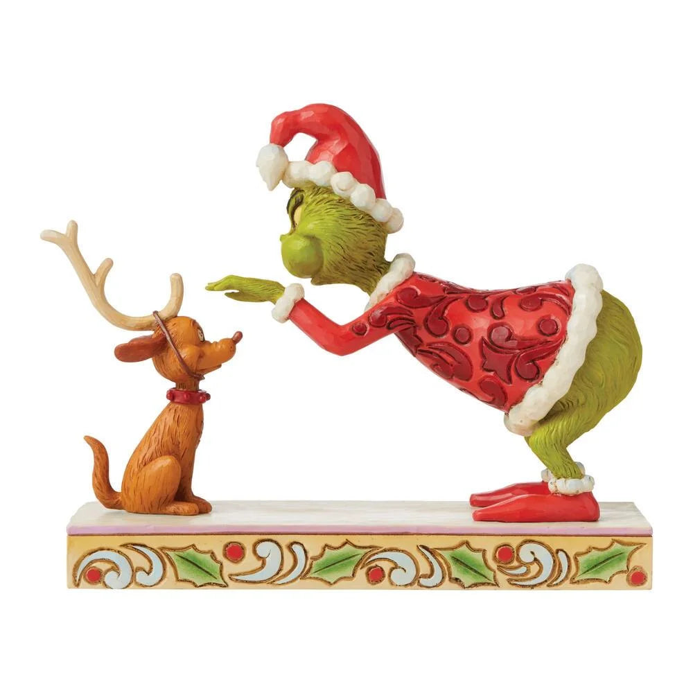 Grinch by Jim Shore Grinch Petting Max Figurine