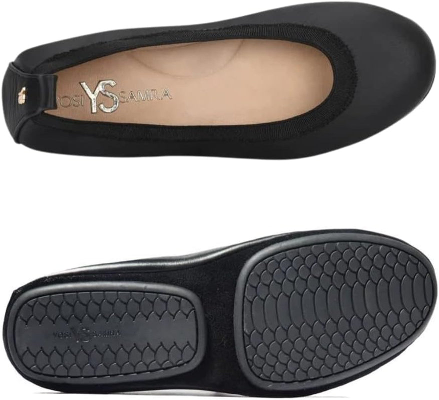 Samara Women'S Leather Metallic Foldable Ballet Flat