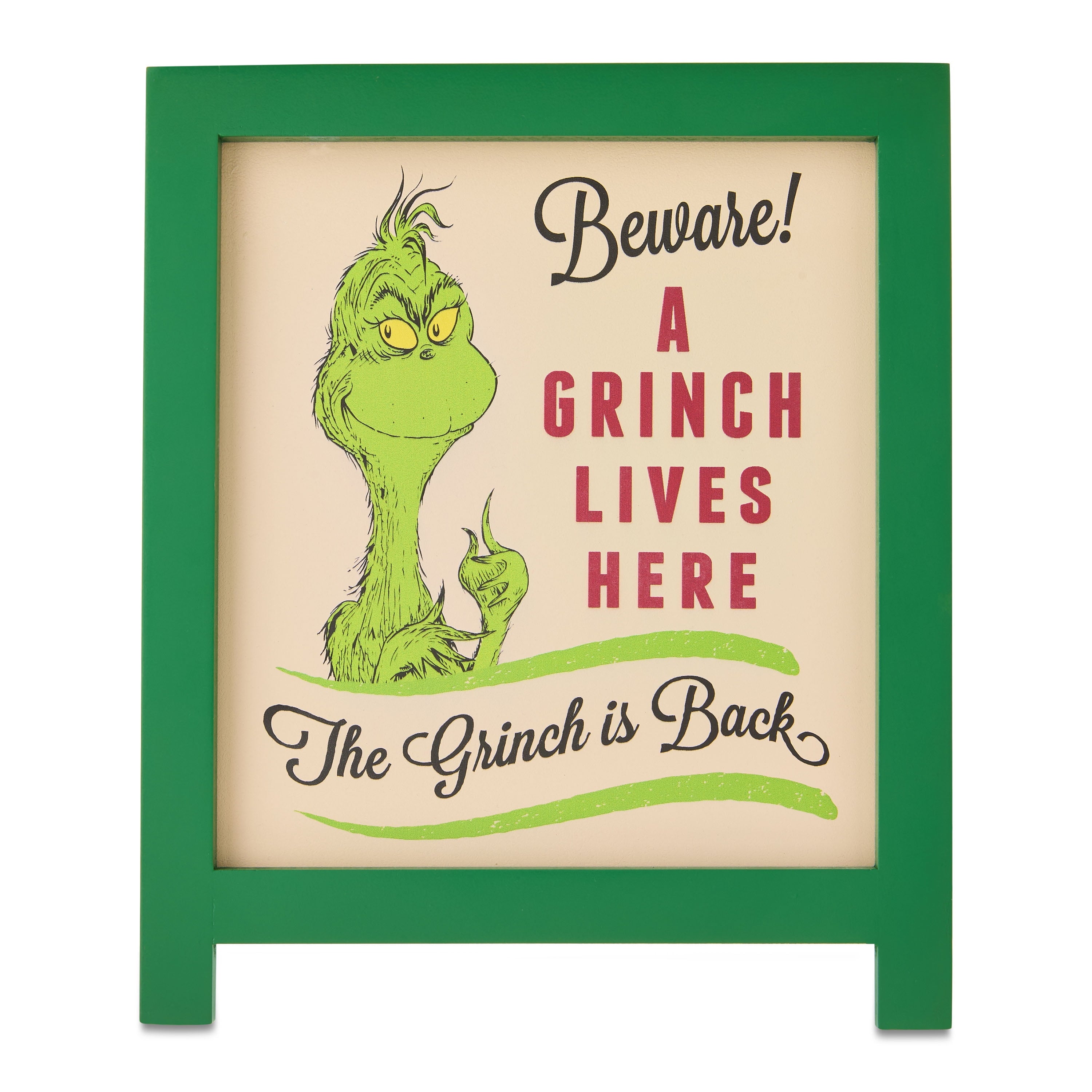 Grinch Tabletop Double Sided Bistro Sign, MDF, by