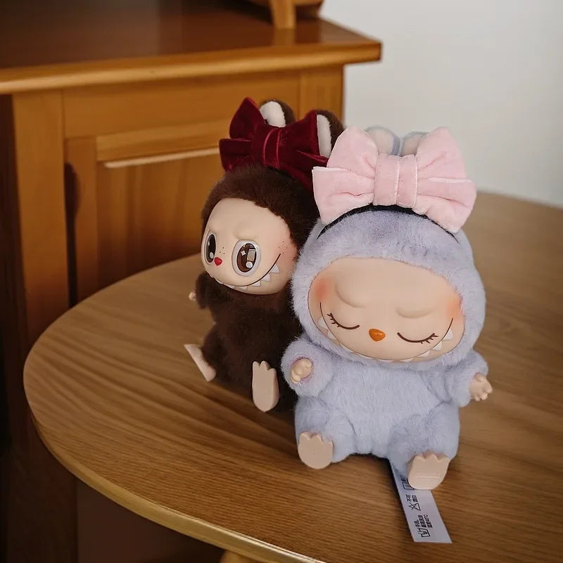 Cute Cartoon Creative Labubu Doll Beauty Fish Head with Keychain DIY Decoration Cute Bow Party Headband Accessories Cartoon Toy