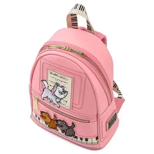 The Aristocats Marie Lady Floral Footsy Double Strap Shoulder Bag Mini Backpack Cute Backpack Bags for Women School Backpack
