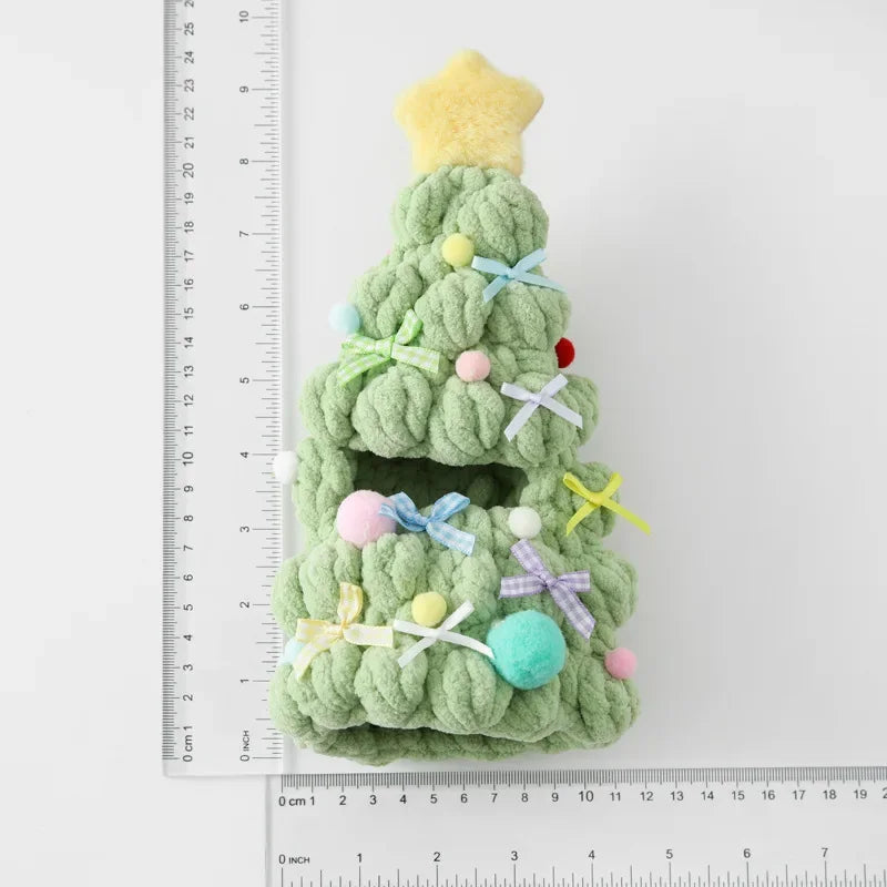 Handmade Crochet Christmas Tree Clothing for 1.0/3.0 Labubu Outfit Doll DIY Accessories Christmas Halloween Kids Gift