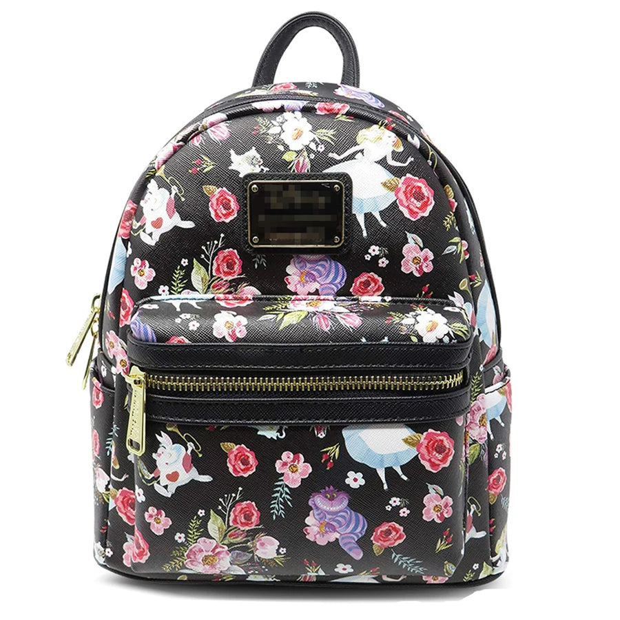 The Aristocats Marie Floral Allover-Print Mini Backpack Villains Scene Maleficent Sleeping Beauty Backpack Children Schoolbag