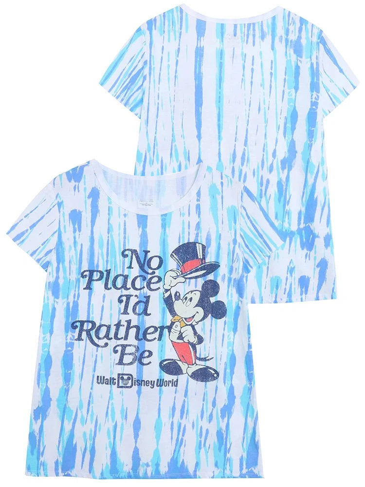 Disneyland 70th Anniversary Castle Letter Cartoon Print T-Shirt New Fashion Women O-Neck Pullover Short Sleeve Tee Tops Female