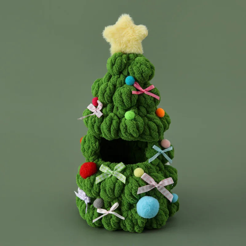 Handmade Crochet Christmas Tree Clothing for 1.0/3.0 Labubu Outfit Doll DIY Accessories Christmas Halloween Kids Gift
