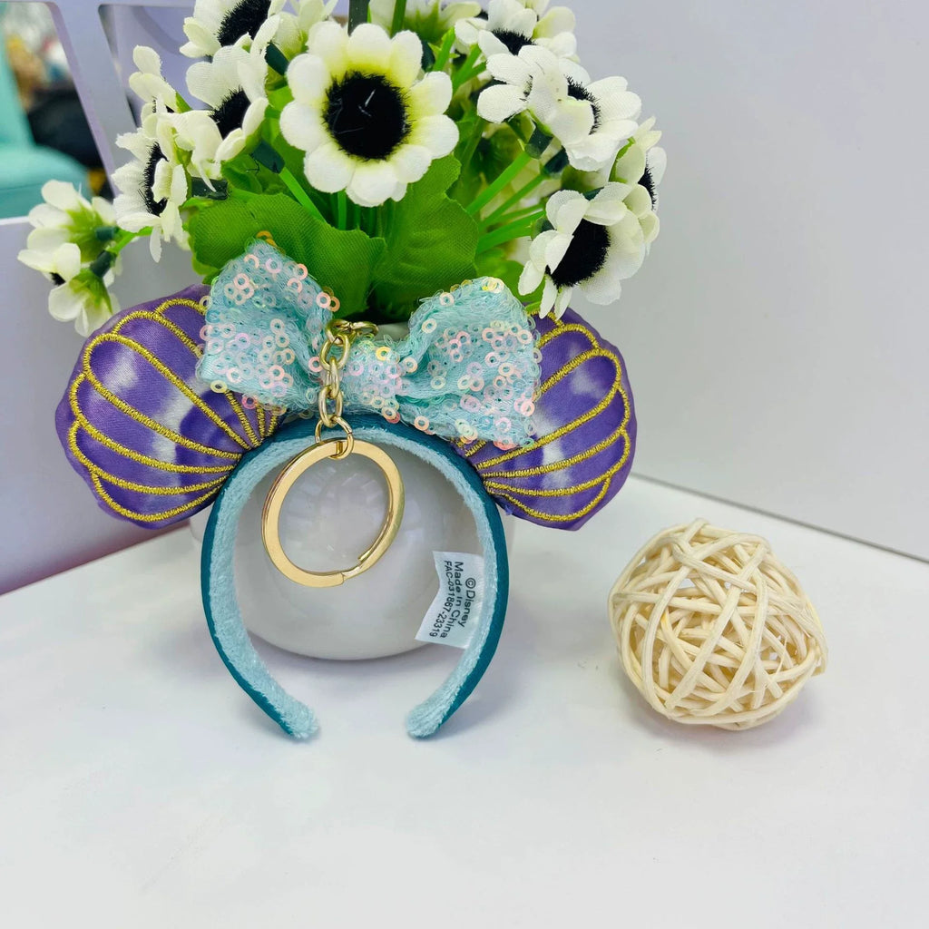 Cute Cartoon Creative Labubu Doll Beauty Fish Head with Keychain DIY Decoration Cute Bow Party Headband Accessories Cartoon Toy