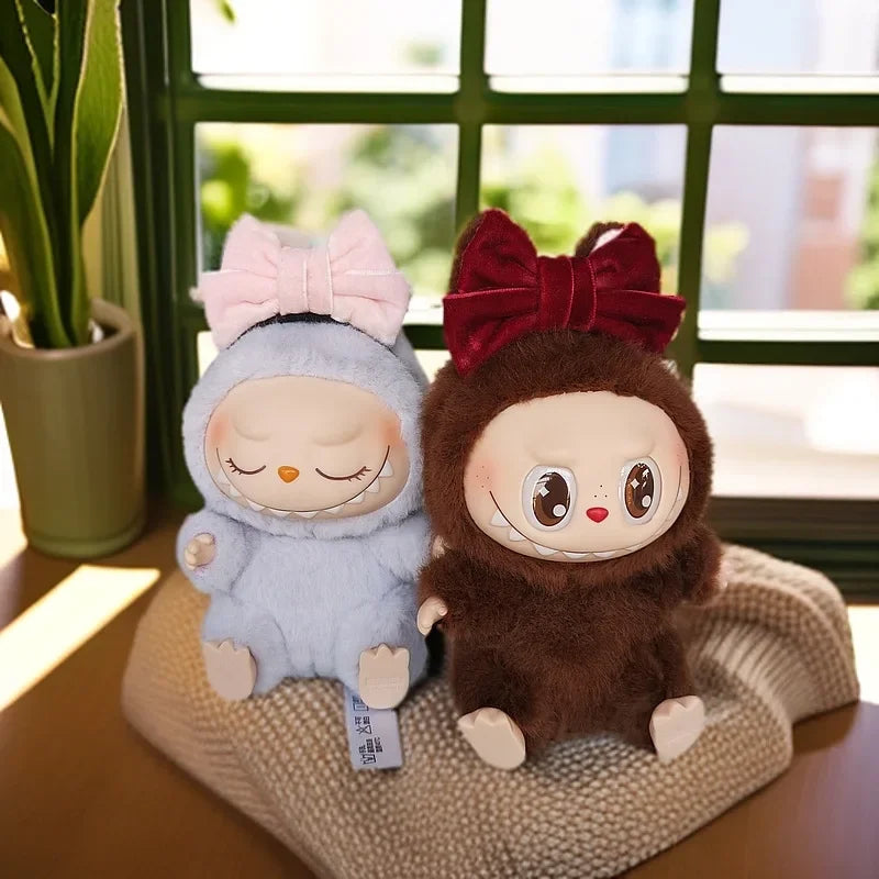 Cute Cartoon Creative Labubu Doll Beauty Fish Head with Keychain DIY Decoration Cute Bow Party Headband Accessories Cartoon Toy