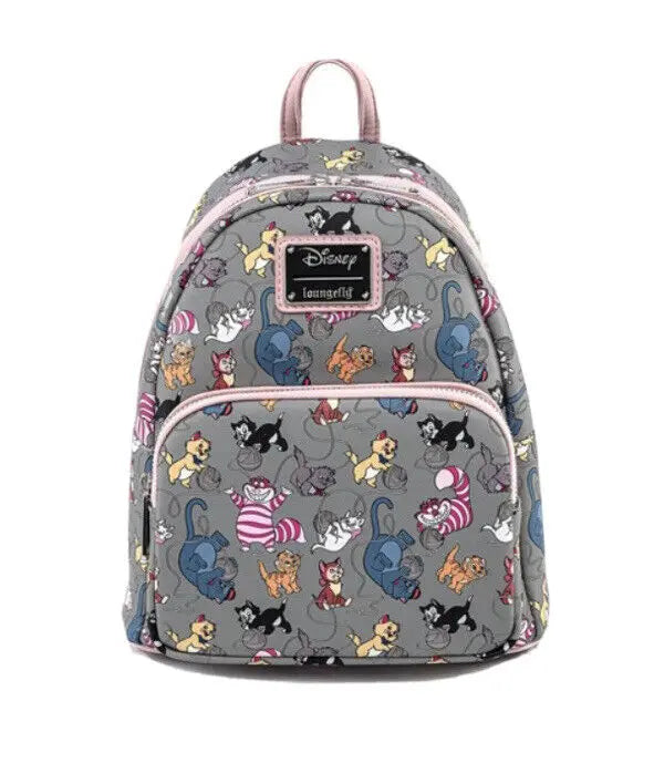 The Aristocats Marie Lady Floral Footsy Double Strap Shoulder Bag Mini Backpack Cute Backpack Bags for Women School Backpack