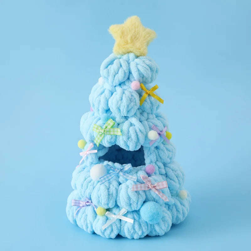 Handmade Crochet Christmas Tree Clothing for 1.0/3.0 Labubu Outfit Doll DIY Accessories Christmas Halloween Kids Gift