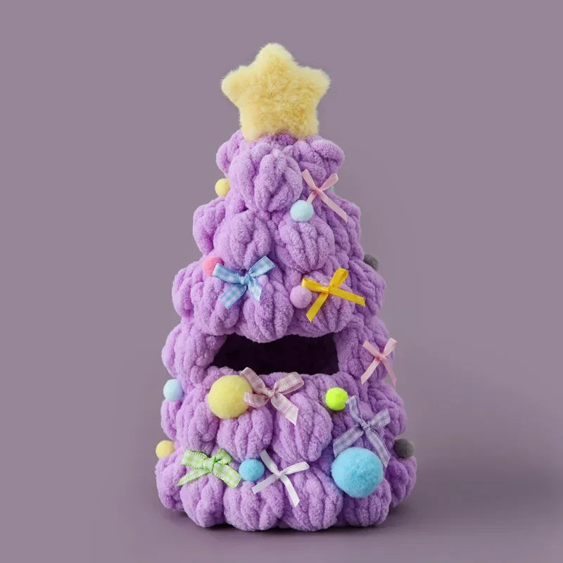 Handmade Crochet Christmas Tree Clothing for 1.0/3.0 Labubu Outfit Doll DIY Accessories Christmas Halloween Kids Gift