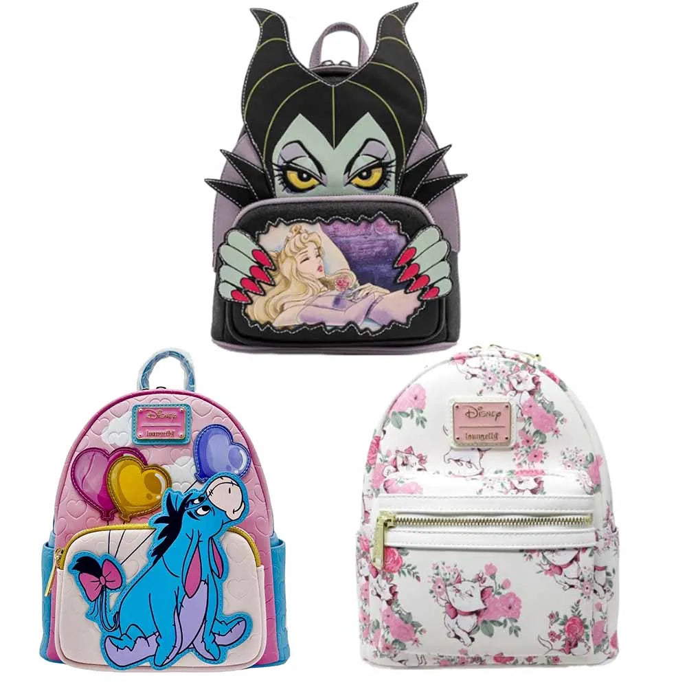 The Aristocats Marie Floral Allover-Print Mini Backpack Villains Scene Maleficent Sleeping Beauty Backpack Children Schoolbag