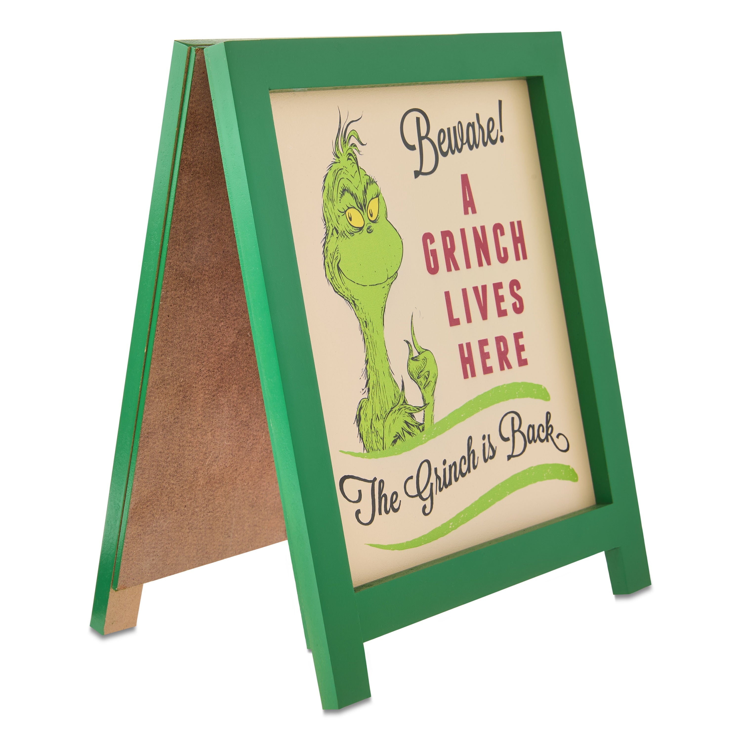 Grinch Tabletop Double Sided Bistro Sign, MDF, by
