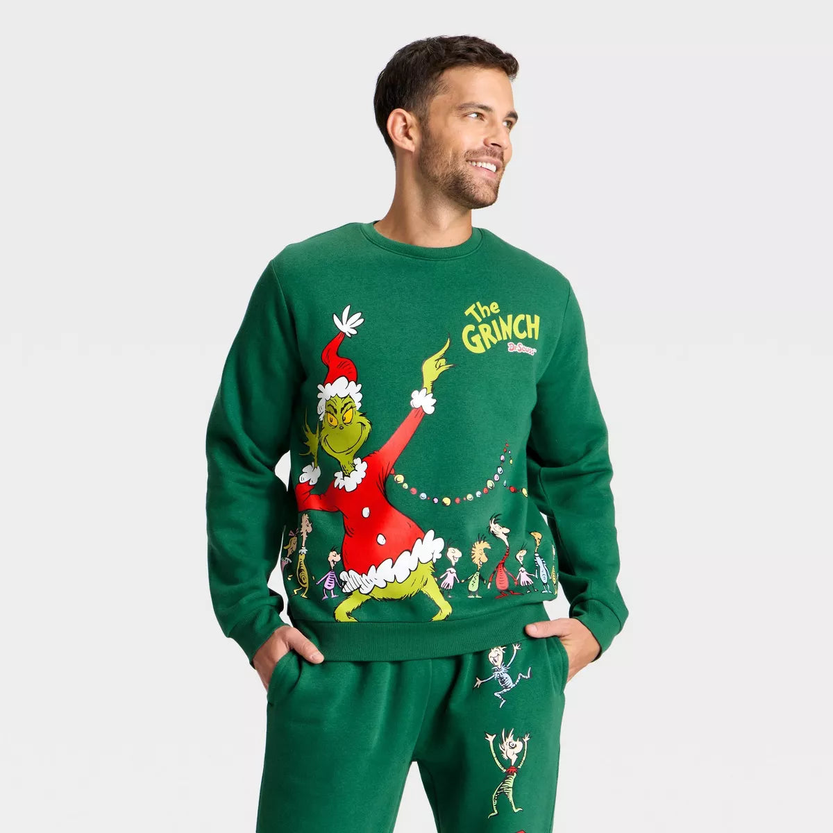 Adult the Grinch Graphic Sweatshirt - Green