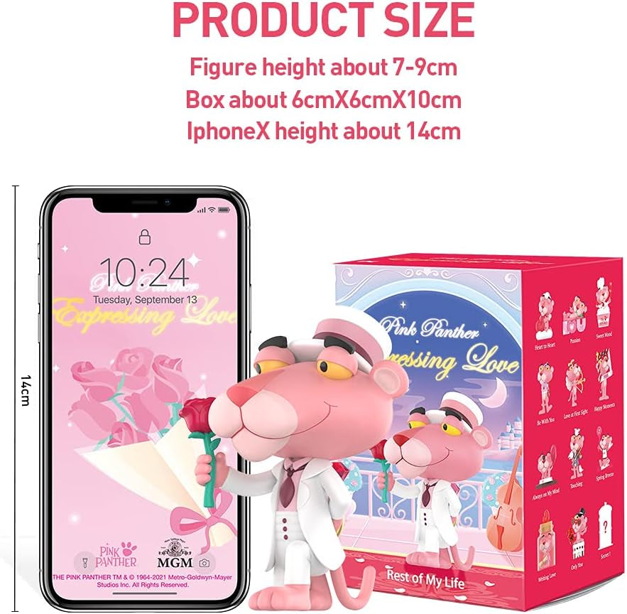 Pink Panther-3Pc Pet Art Toy Popular Collectible Cute Kawaii Toys Figures Blind Box Gift for Christmas Birthday Party Holiday