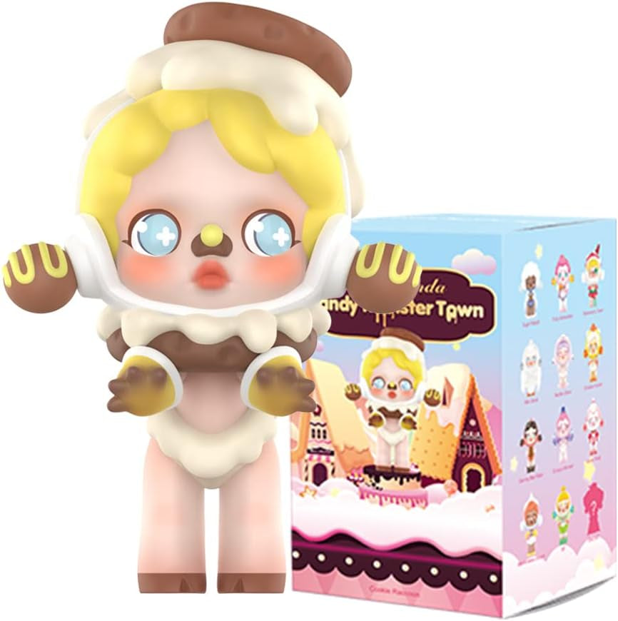 Skullpanda Candy Monster Town Series 3PC Blind Box Action Figure Toy Box Bulk Popular Collectible Random Art Toy Hot Toys Cute Figure Creative Gift, for Christmas Birthday Party Holiday