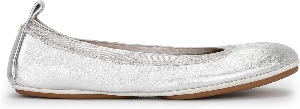 Samara Women'S Leather Metallic Foldable Ballet Flat